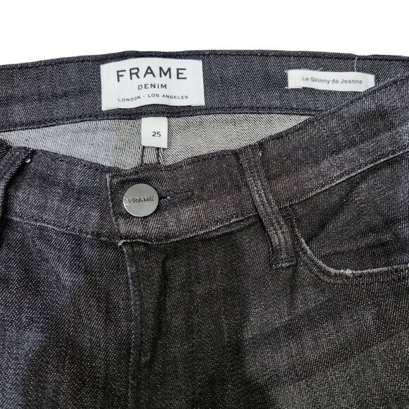 Frame Denim Le High Rise Skinny Stretch Distressed Ripped Knee Jeans Knox 25 - Picture 8 of 9